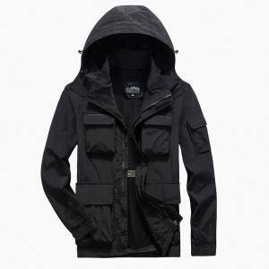 Artificial Leather Heavy Winter Jacket Waterproof Outdoor Camo Jacket