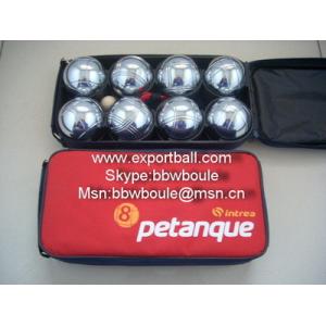 Quality garden games, outdoor sports sets, team sports petanque boules set 8 pcs in nylon bag for sale