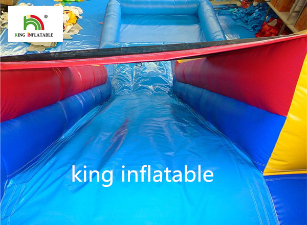 Blue 10 Steps Inflatable Water Slide 8*3M PVC Tarpaulin Double Stitching