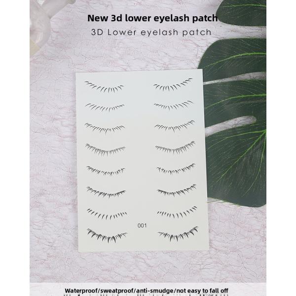 3D Realistic Lower Eyelash Temporary Tattoo Disposable Beauty Makeup Eye Stickers Made of Durable Paper