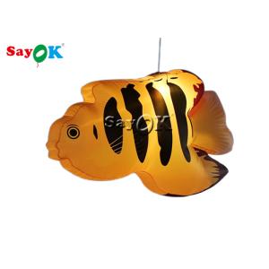 Amusement Parks Yellow Tropical Fishes 2m Inflatable Lighting Decoration