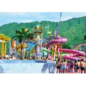 Children Water Aqua Playground , Customized Fiberglass Water Slide