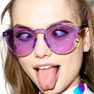 Colorful One Piece Lens Transparent Round Retro Hot Sale Sunglasses