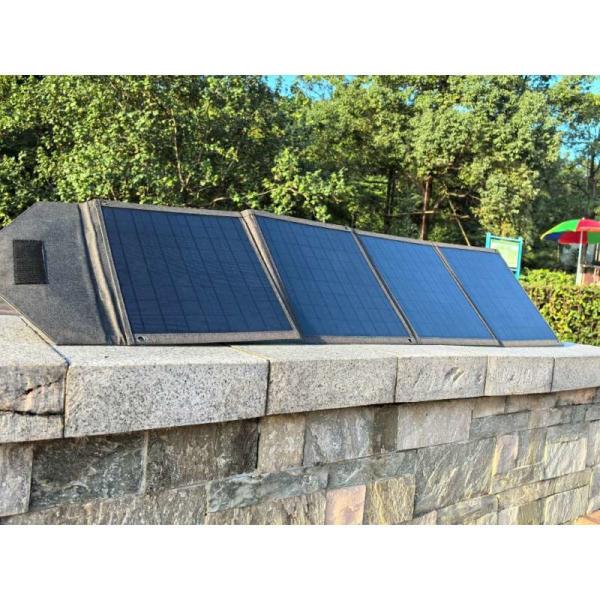 Windproof Waterproof Solar Backpack with Customization Logo Print and DC 2*USB Port