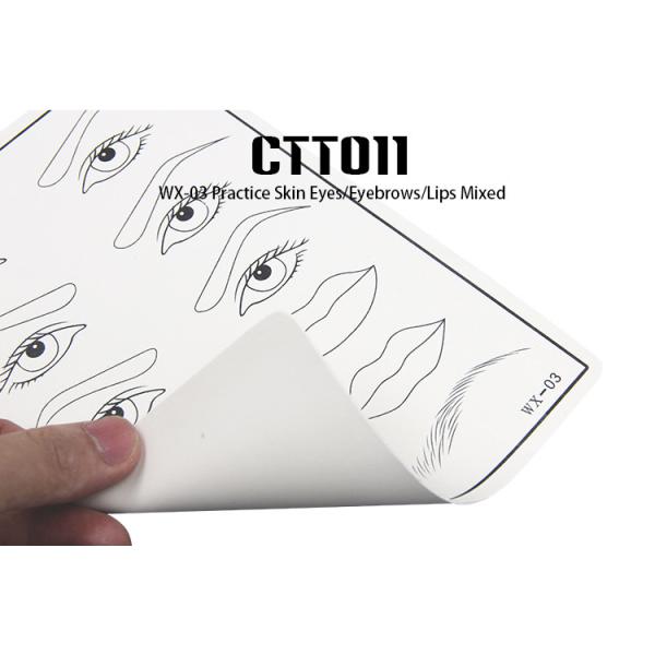 Durable Sheet Eyebrow / Lips / Face Practice Skin 15 X 20 Cm