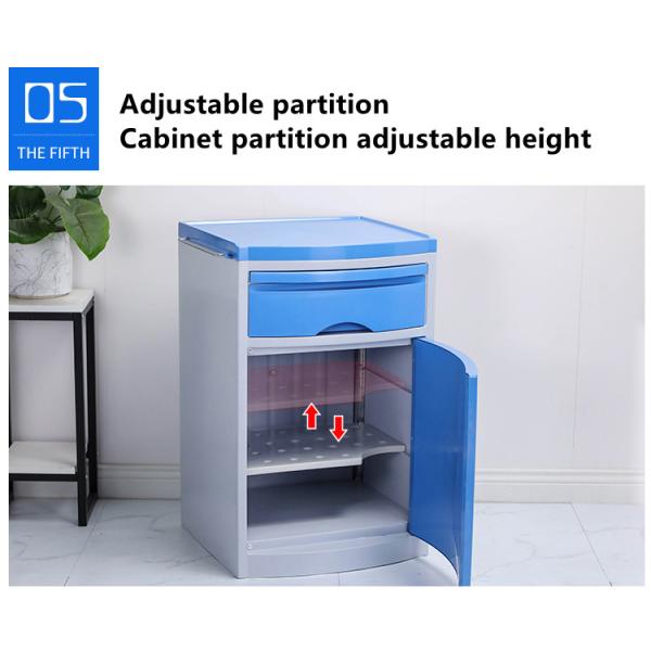 Medical Bedside Table H760*W480*D460MM Hospital Durable Steel Locker With Towel Rack