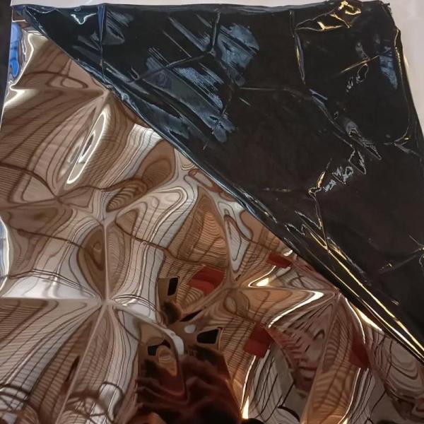 AISI304 Stainless Steel Water Ripple Sheet 4ft*8ft Embossed Sheet Gold Bule Black Brooze Color