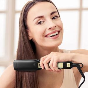 Multiscene Wide Flat Iron Hair Straightener Titanium Digital LCD Display 110