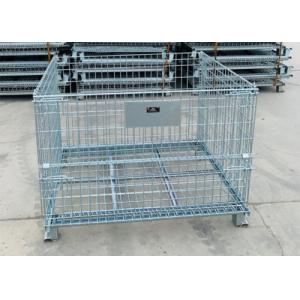 Stackable Collapsible Metal Storage Wire Mesh Warehouse Steel Basket