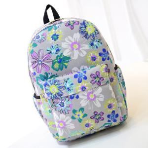 Quality gray flower canvas backpack messenger bags wholesale купить рюкзак mochilas por mayor for sale