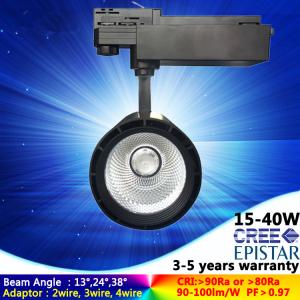 Factory Price CE approved 3-fase Led track light Black color cree COB 35W LED