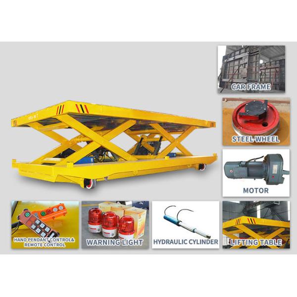 Crane Work Hydraulic Lifting Transfer Cart With Large Table Electric Power