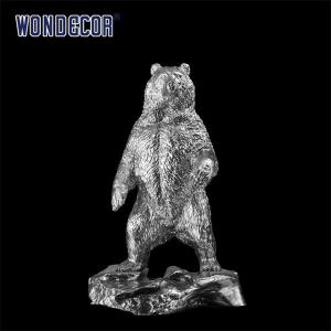 Customized Casting Stainless Steel Sculpture Metal Art Standing Bear