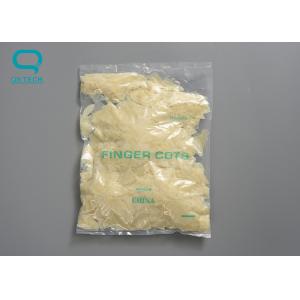 Frosted Translucent Rubber Latex Notched Finger Cots Anti Static