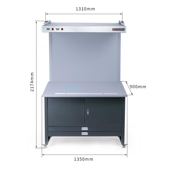 CC120-E D65 Color Proof Station Light Box With Cupboards And Drawers 135x90cm