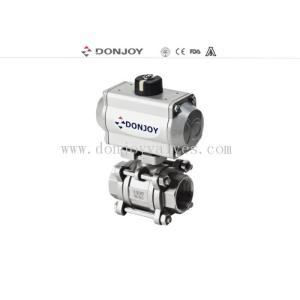 BPE SS316L Beverage 2 Way DN25 Pneumatic Ball Valve