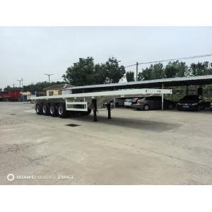 4 Axle Flatbed Container Transport Semi Trailer With Fuwa / BPW Axle And 16 Tire