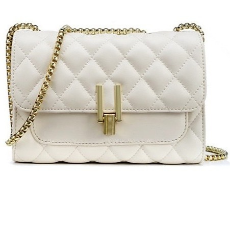 Buy White Genuine Leather Sling Bags Polyester Lining For Women at wholesale prices