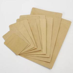 Waterproof snack packaging three side seal kraft paper pouch bag