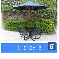 Waterproof Metal Picnic Table With Benches Anti Rust Durable Weather Resistant