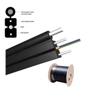 FTTH Self Supporting FRP GFRP KFRP Fiber Optic Drop Cable