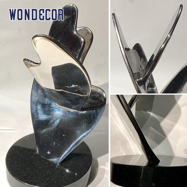 Indoor Abstract Geometry Metal Art Decoration Geometry Round Stainless Steel Sculpture