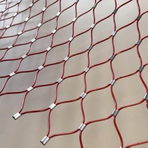 PVC Coated Ferrule Type Stainless Steel Cable Mesh 7x7