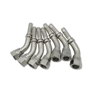 3/8" SS304 High Pressure JIC Female Hydraulic Hose Connectors For PTFE Hose