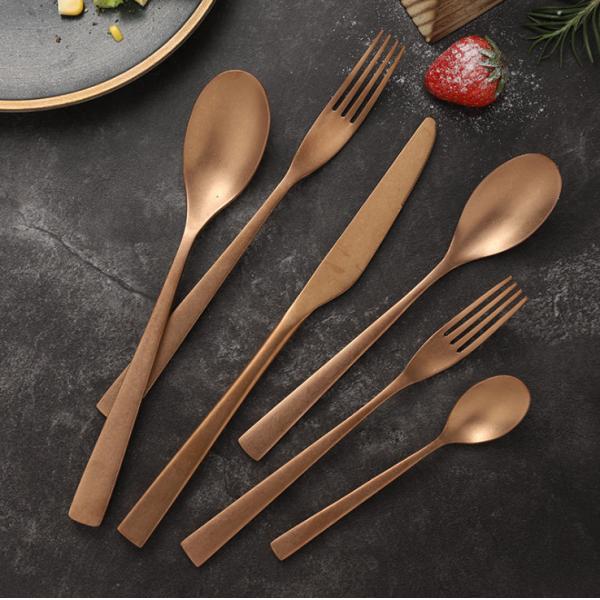 China NEWTO Stainless Steel Gold Cutlery Set Brush polish /Flatware Set/Kitchen Household Items