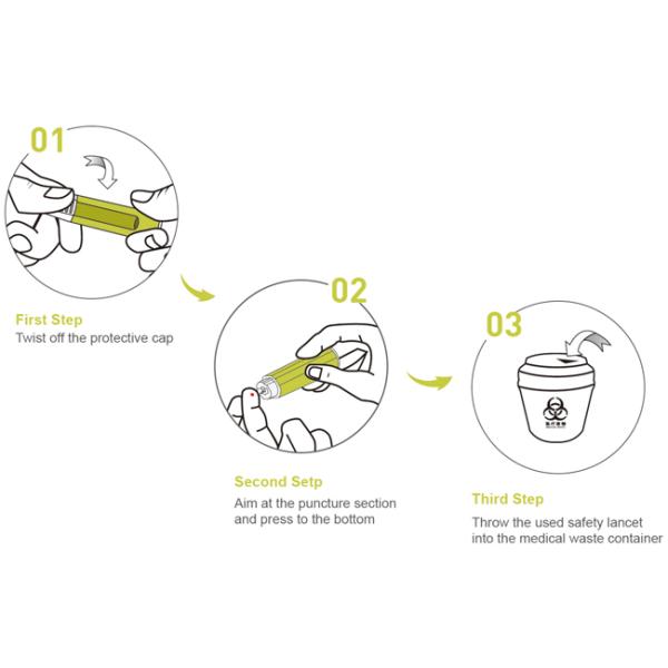 Auto Retractable Needle Safety Lancets