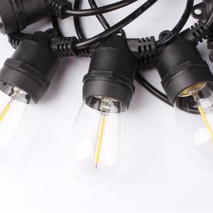 Waterproof IP65 String Lights Outdoor LED Bulb Light S14 27ft 12bulb Solar Panel