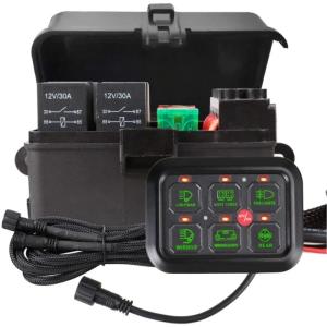 Quality 6 Gang 12V Led Switch Panel RGB Kit Automatic Dimmable Universal Light Bar Controller With APP for sale