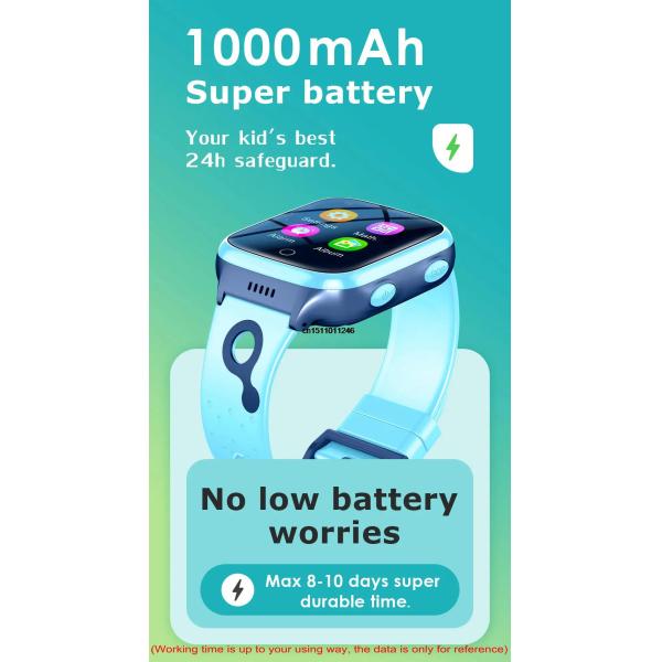 1000Mah Teenager Wrist Gps Tracker 4G Kids Smart Phone K9 GPS Wifi Location Safeguard