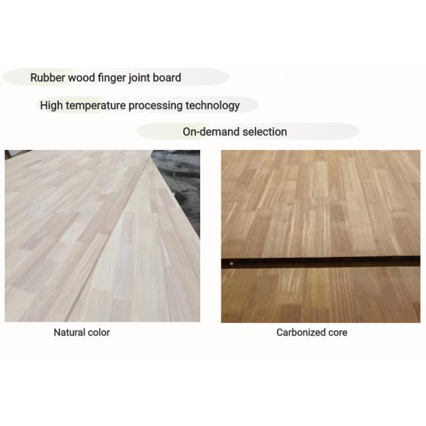 Eco Friendly Glue Used Grade Carbonized Yellow Rubber Finger Joint Hardwood Board