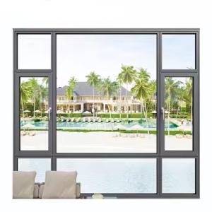 Heat Insulation Aluminium Awning Windows Thermal Break Aluminum Double Glazed