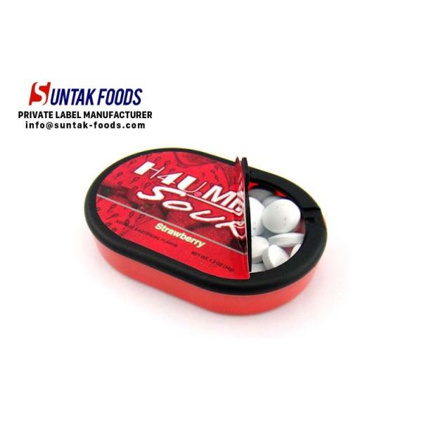 Xylitol Cool Fresh Sugar Free Lozenges Shape Customized With One / Double Layers