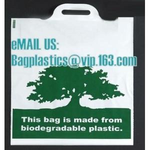 compostable custom printed t-shirt plastic bag with own logo, cornstarch made