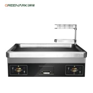 Commercial Kitchen Multifunctional Mobile Teppanyaki Grill Table with Double