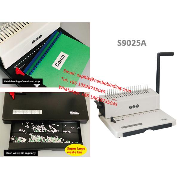 S9025A Notebook plastic binding comb binding machine In White