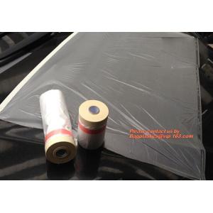 43.3 inch roll Plastic Pre-taped Masking Film, Drop cloth, masker roll for Car