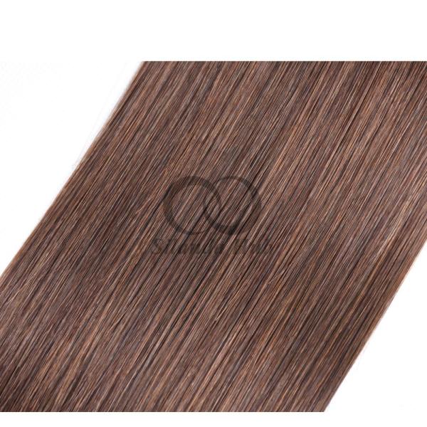 #4 Medium Brown Straight Remy Human Hair Bundles Sew In Weave Bundles Brazilian Bundle Deals