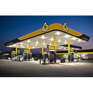 S235JR Gas Station Canopy Structure 50mm-150mm Roof Single Slope