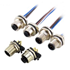 Waterproof Ip67 Ip68 M12 Connector Cable Assembly 3 Pins To 17 Pins