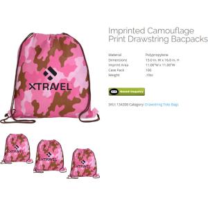 Personalized Polyester Drawstring Bags, Custom Printed Sport Drawstring