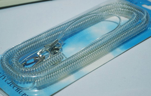 Buy Fishing rod safety lobster clasp stretch coil lanyard rope cord clea 8M blister card pack at wholesale prices