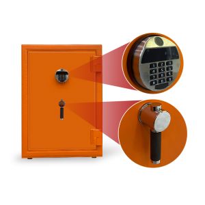 Leather-Covered Fireproof Jewelry Safe Limited Edition with Watch Winder