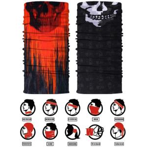 Quality Women Outfit Print Headbands Skeleton Neck Tube Bandanas for sale