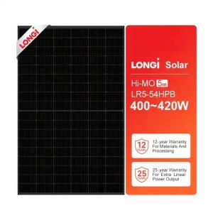 Half Cell Mono Photovoltaic Solar Panel Longi Lr5-54hpb 420M Single Glass 400w