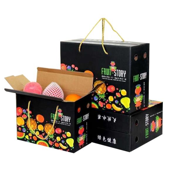 Recycled Custom Corrugated Boxes For Big Fruit Packaging