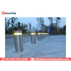 600mm Height Electric Rising Bollards , Hydraulic Bollard System 304 Stainless